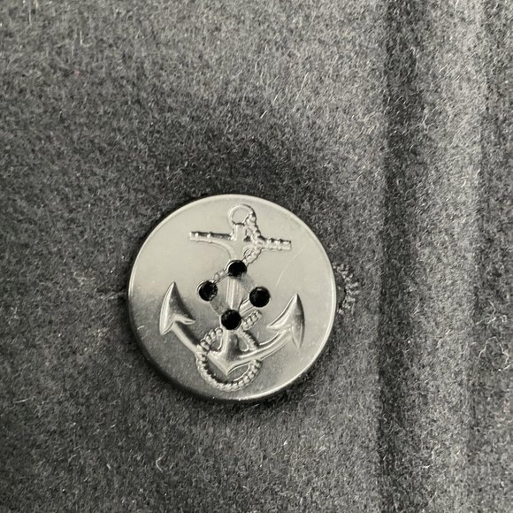 Vtg 80s Cooper Black 100% Wool Peacoat Sz XL Exclusive From Labor Mgt Co… - Picture 8 of 10